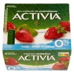 ACTIVIA yoghurt 0%vg aardbei (4x125g)